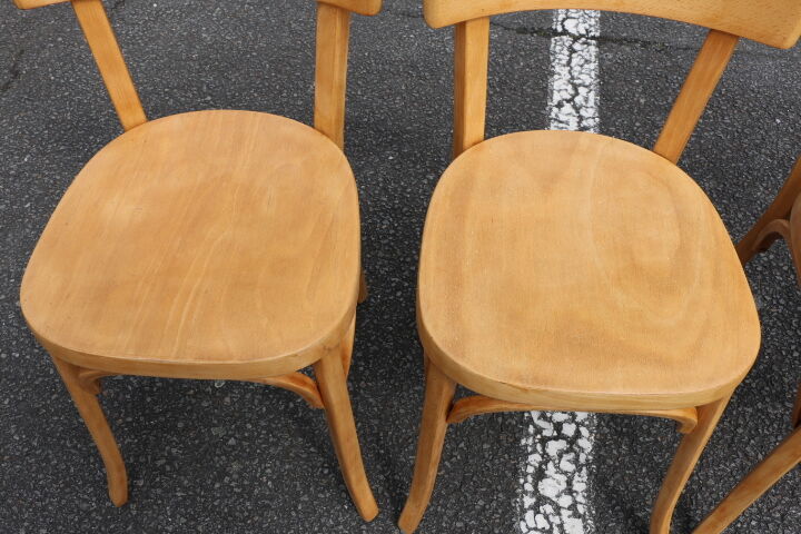 4 chairs Baumann no.24 light beech