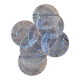 7 petal-shaped glass dessert plates – 1960s–1970s