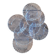 7 petal-shaped glass dessert plates – 1960s–1970s