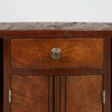 Art Deco cabinet in wood with marble top, France ca. 1930