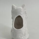 Vintage ceramic pot holder in the shape of a cat