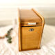 Wooden index card box vintage curtain file