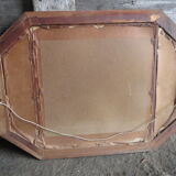 Miroir cadre bois scène alpage bavière foret noire 61x45cm