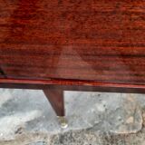Vintage bedside table veneer wood varnish