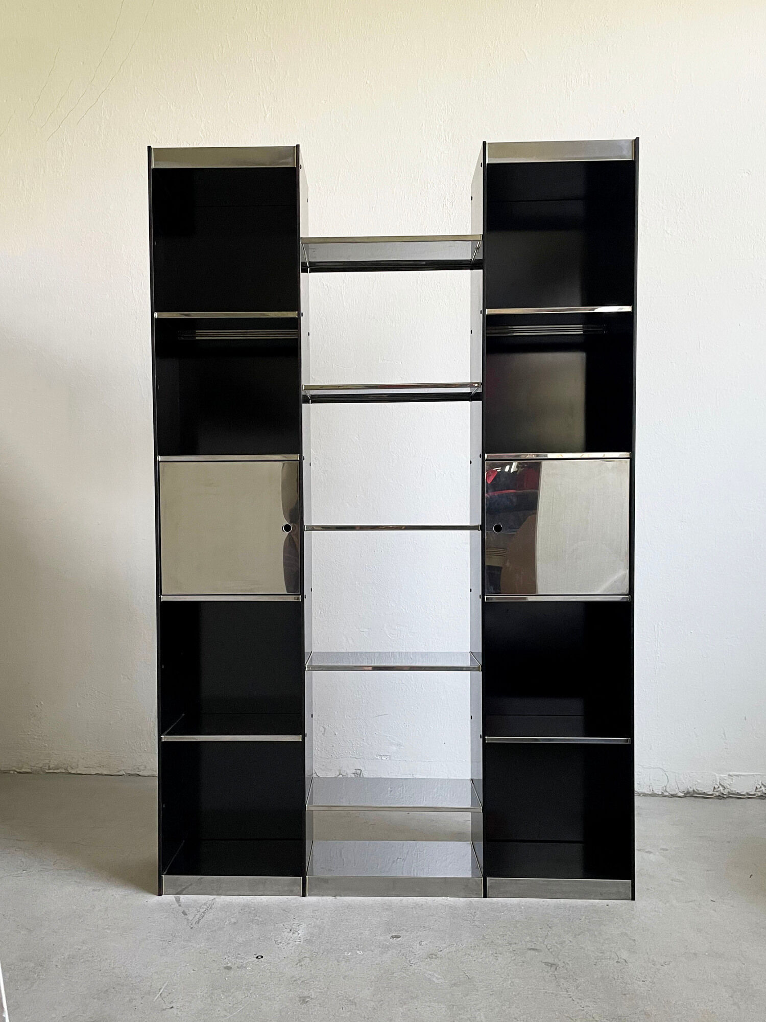 Very rare italian modern library bookcase for cidue, italy, 1970