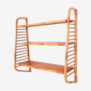 Etagère vintage modulable en rotin