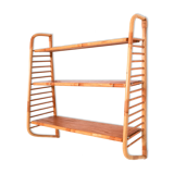 Modular vintage rattan shelf