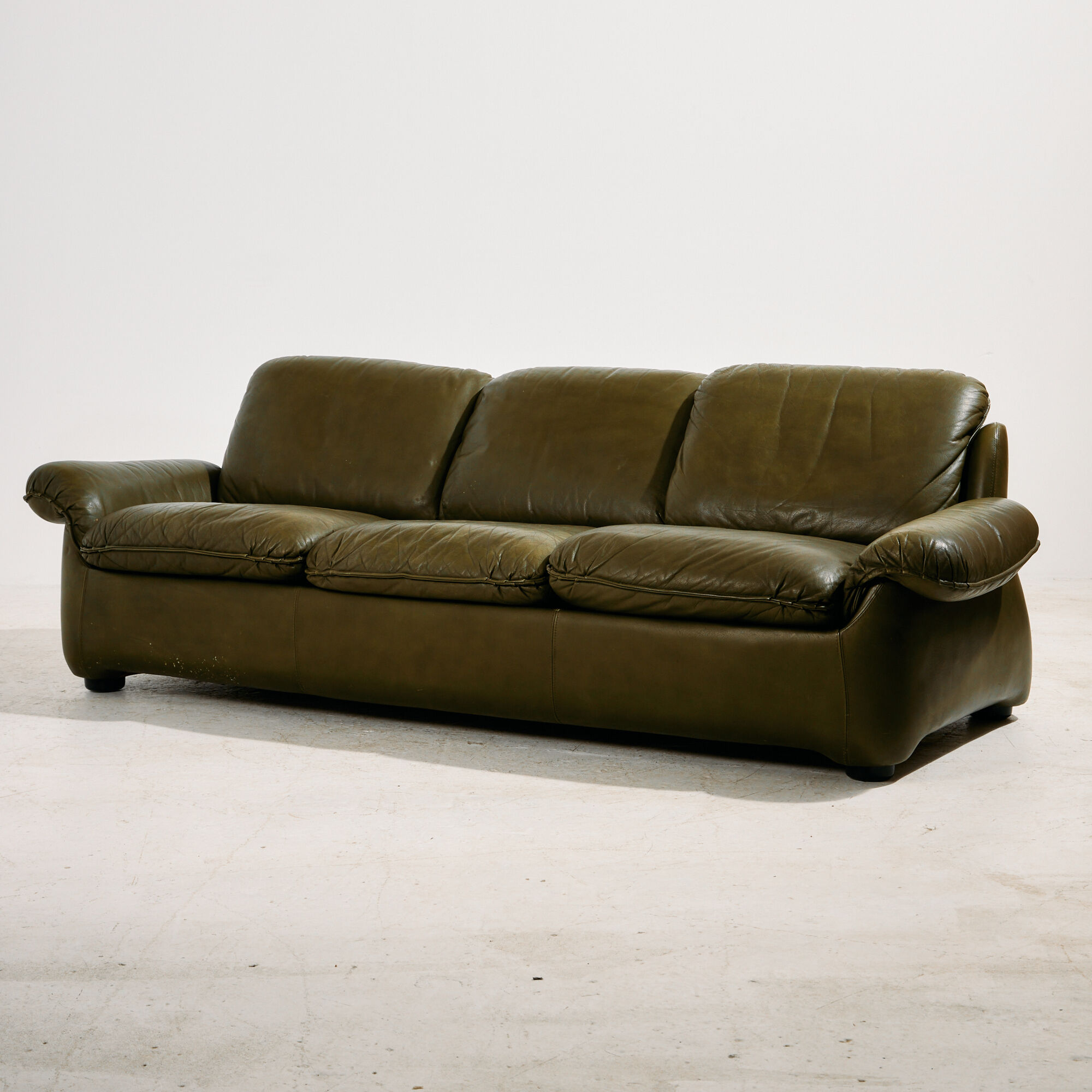 Leather sofa set, 3-piece set