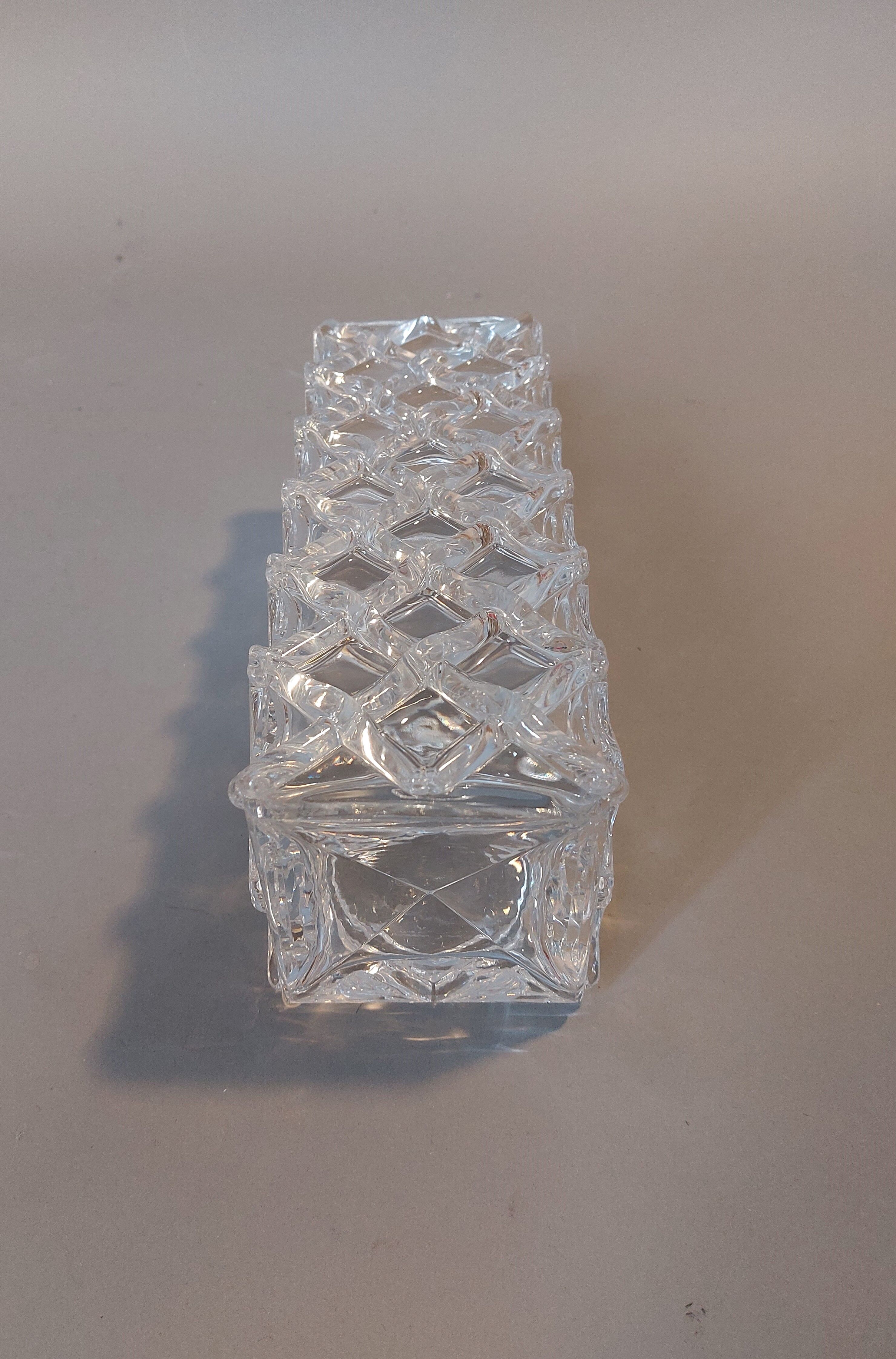 Molded glass vase cross 1940