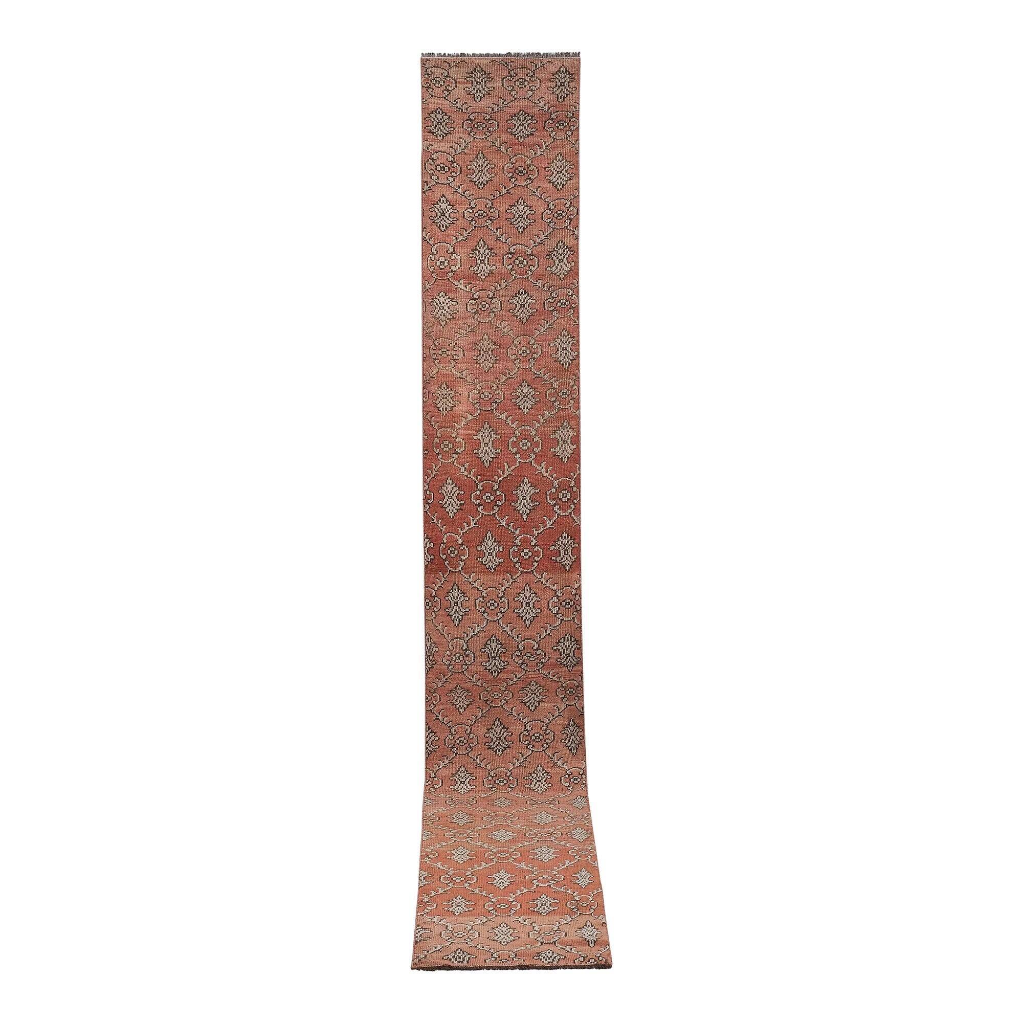 Vintage Turkish hallway rug 70x472 cm
