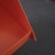 Side table, contemporary bedside table in orange metal