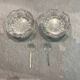 Crystal and silver-plated salt and pepper set