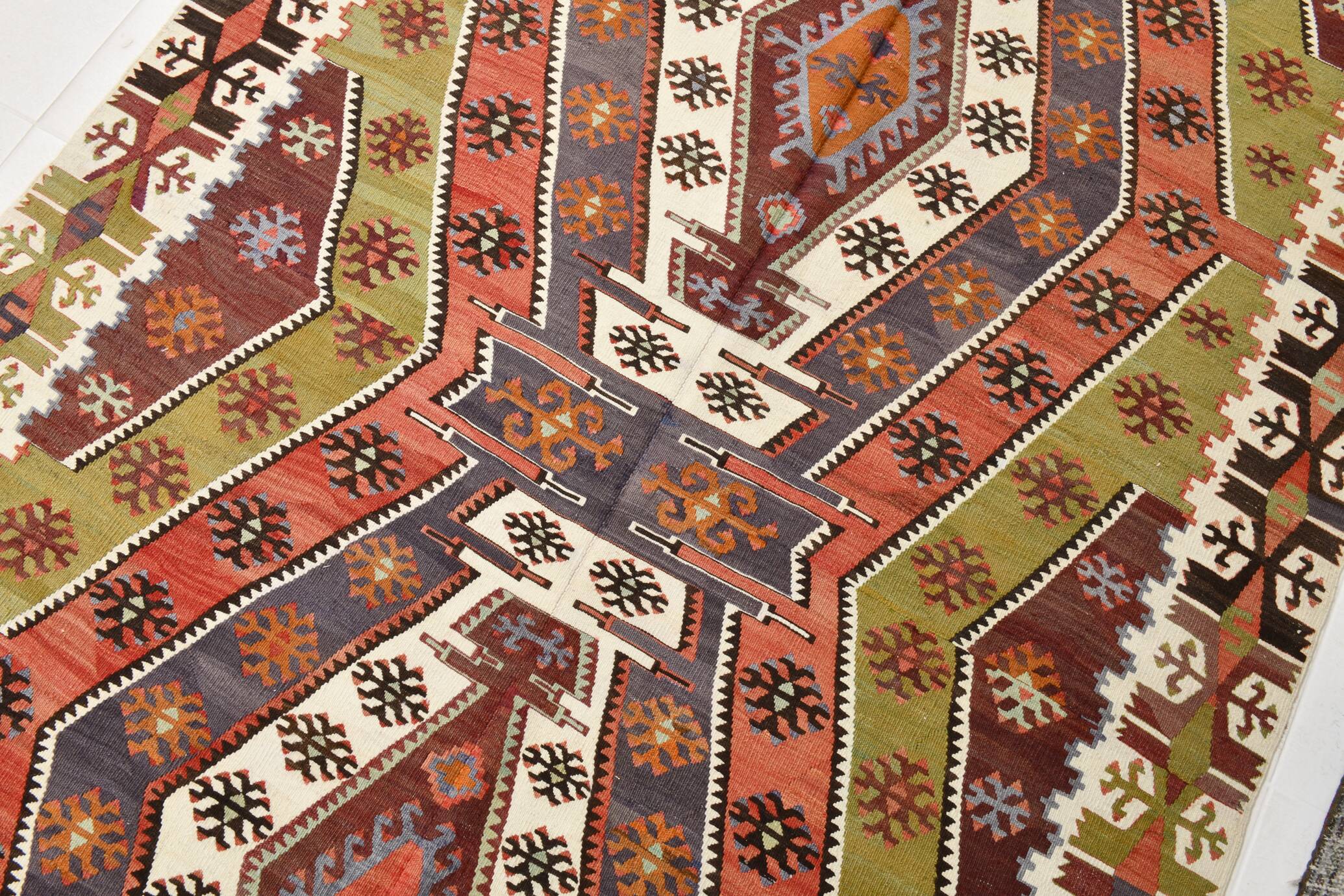 5x8 Geometric Handmade Antique Vintage Rug, 156x251Cm