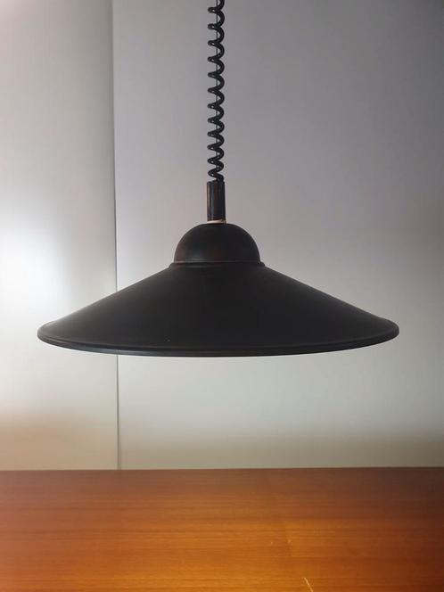 Vintage pendant lamp 1970s black lampshade