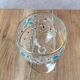 Verre à pied vintage décor peint France années 50