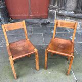 Pair of PIERRE CHAPO Chairs Model S24