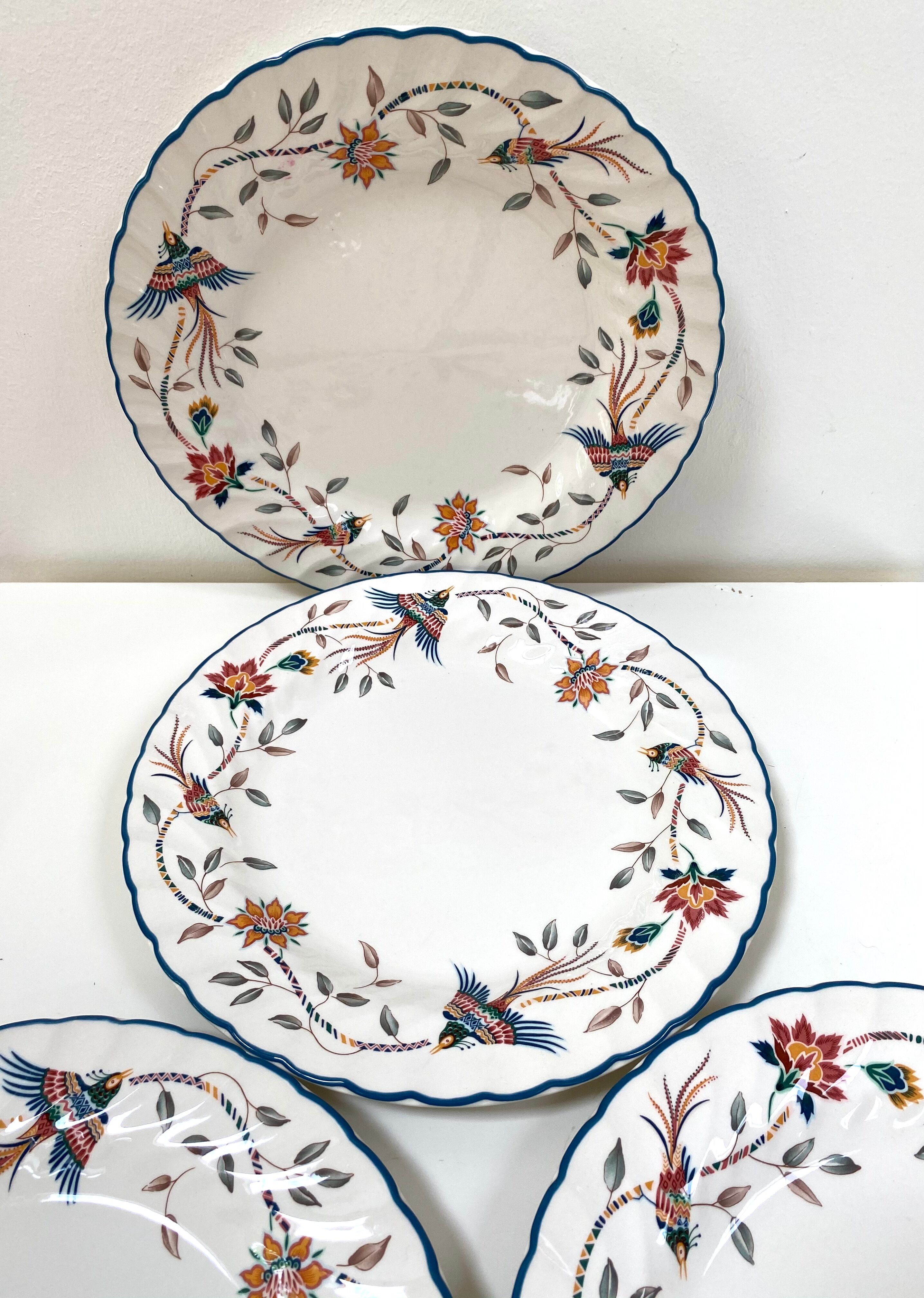 Set of 4 large plates barratts english porcelain