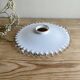 Vintage white serrated opaline pendant light