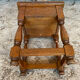 Vintage Solid Oak Nightstand with Storage #E105