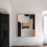 Soft minimalist abstract on canvas