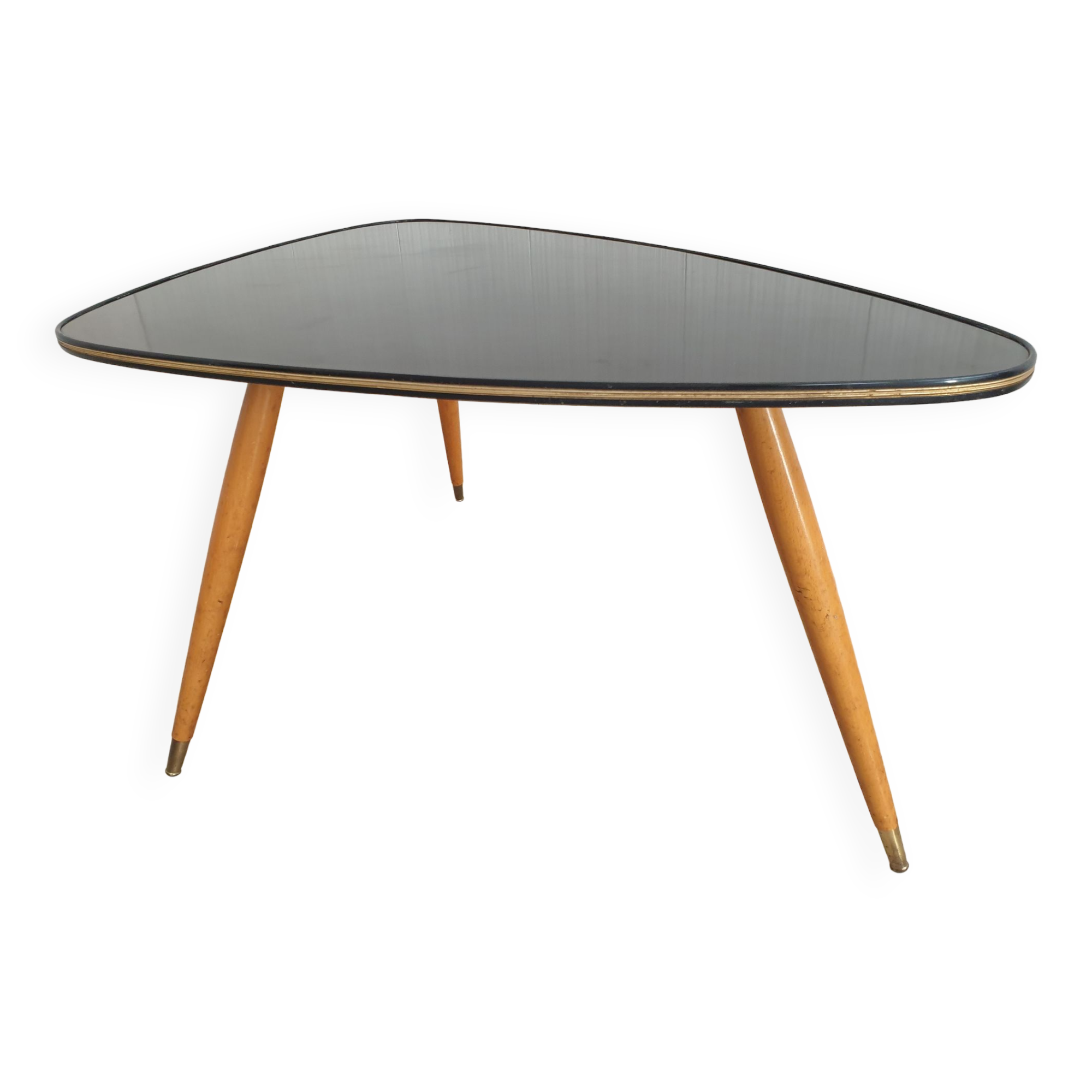Mid - Century coffee side table, teardrop, 1970s