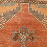 3x11 Red & Beige Oriental Vintage Runner Rug, 107x336Cm