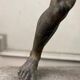 Faun with a Wineskin, Large Bronze Patina Excavated, Object from the Grand Tour, 19th Century