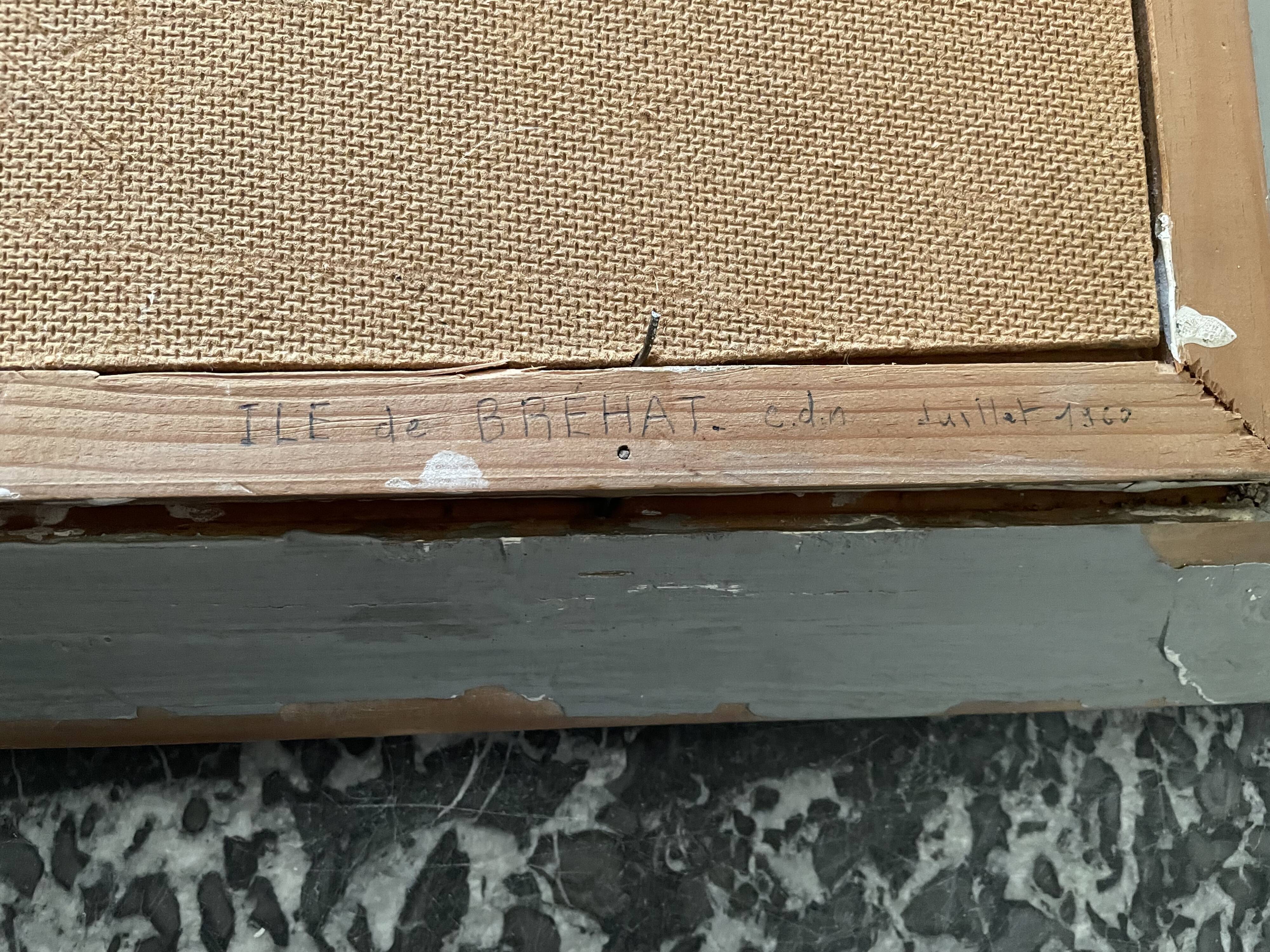 Old seaside painting