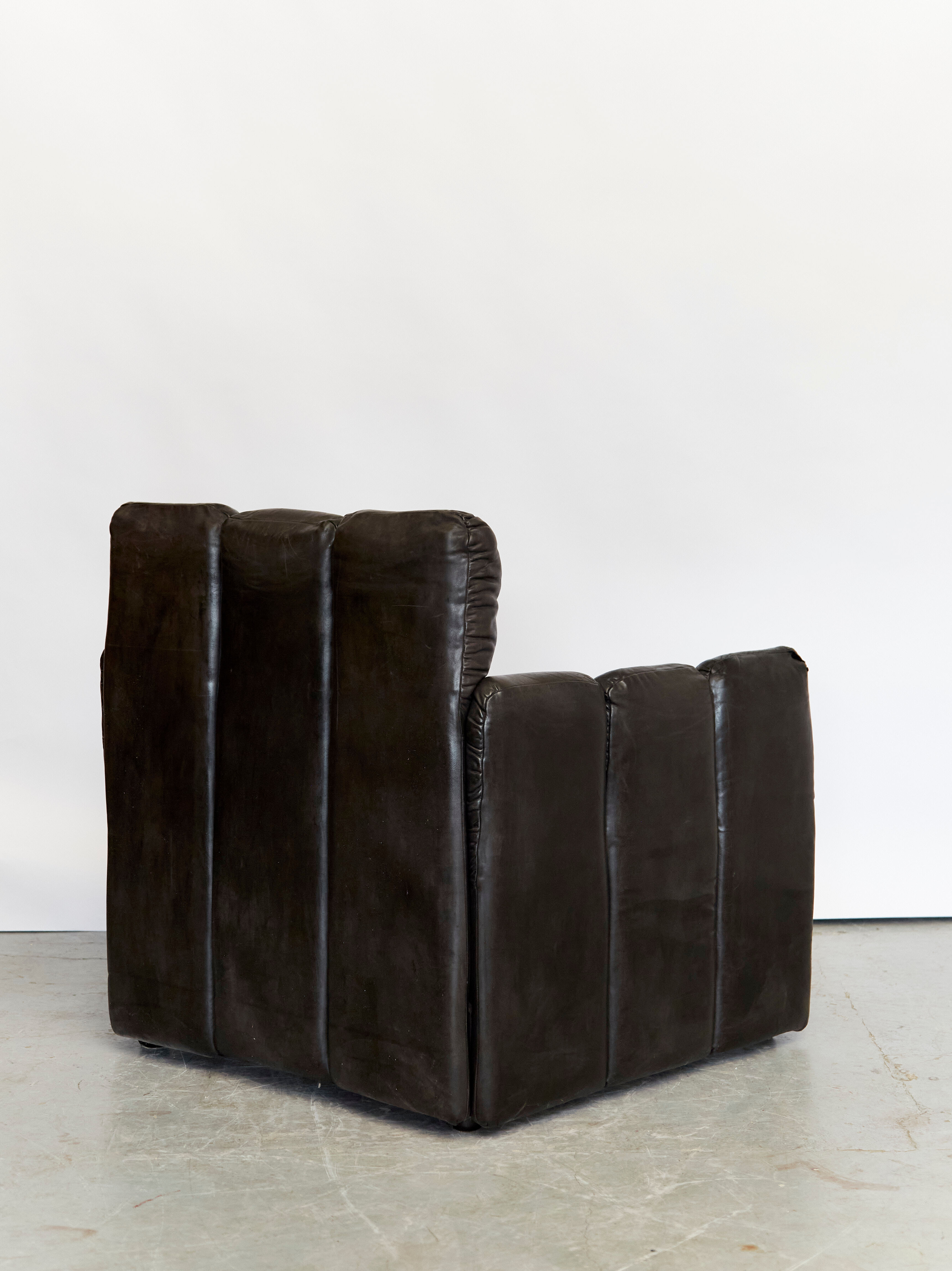 Vintage leather armchair custom-made Chancellor's Bungalow