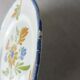 Old plate decoration flowers, ceramic from Auvillar, 18-19th