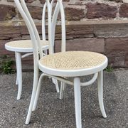 2 chaises bistrot shabby chic bois courbé vintage