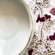 Salad bowl with gilding, vintage Sologne Lamotte porcelain