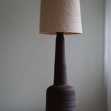 Tall decorative floor lamp in organic ceramic, mid-century Danish, 1970s.