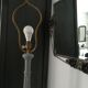 Pied de lampadaire ancien en bois