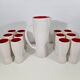 Jug and 12 ceramic cups model 1059 by Pol Chambost from around 1950.