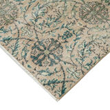 Turkish hand-knotted one-of-a-kind 1980s beige rug 154 cm x 216 cm