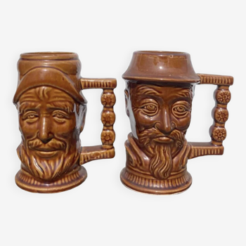 Paire de vases tasses artisanat sicilien