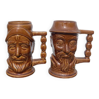 Paire de vases tasses artisanat sicilien