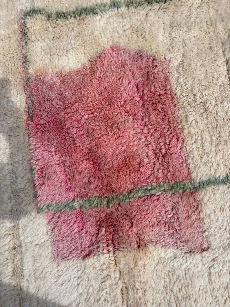 Grand tapis marocain - tissé à la main en pure laine berbère - 3X2m