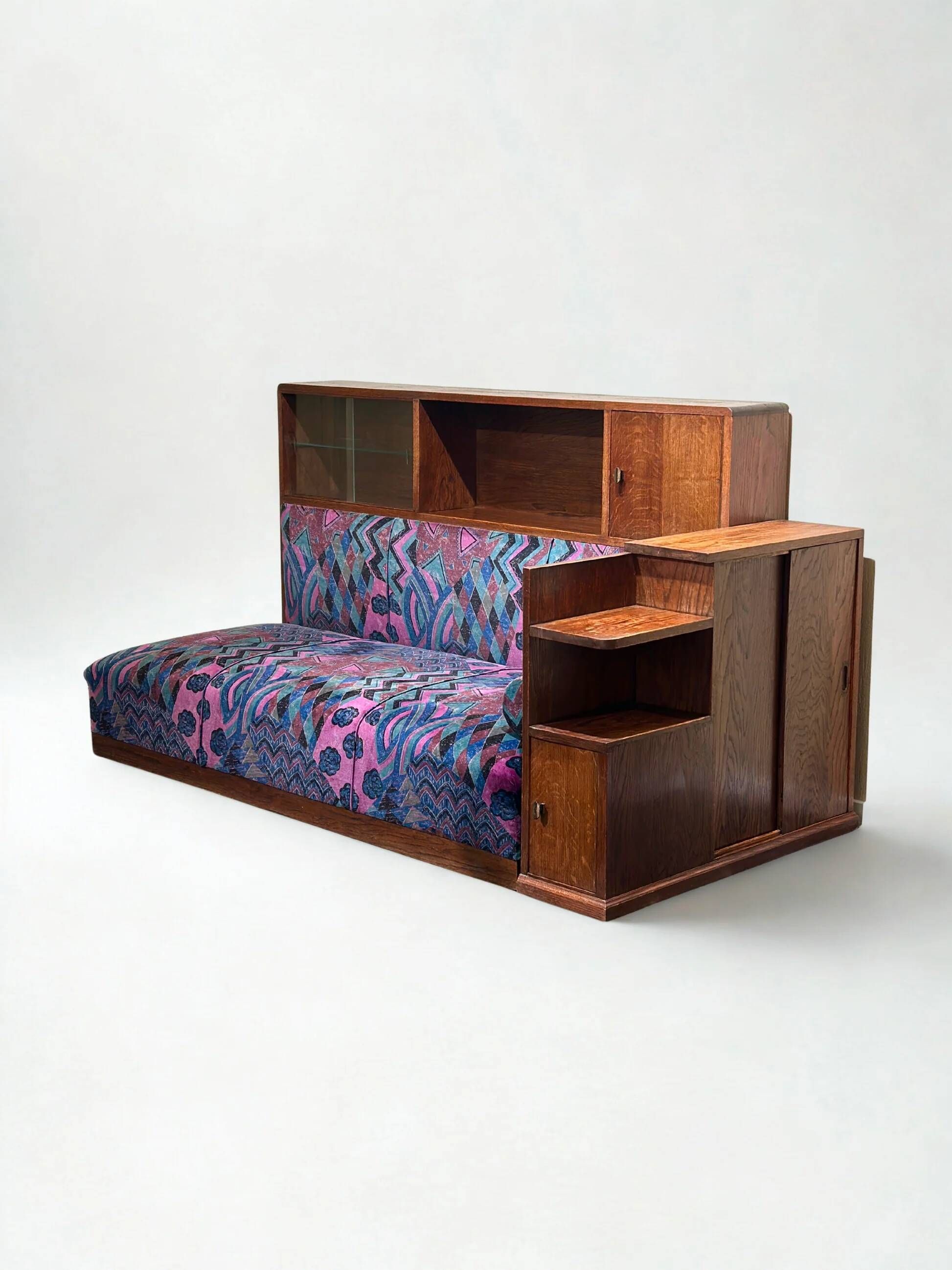 Rare unité de salon / lit de jour Art Déco des années 1930