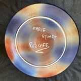 7 assiettes à huitres signées marie stuart roscoff