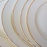Set of 6 flat plates from the Salins manufacture