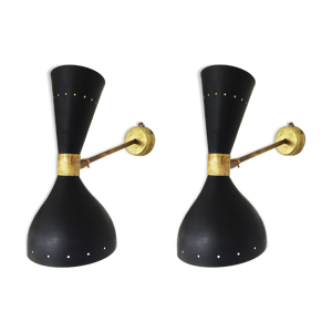 Paire d'appliques italiennes - design 1950