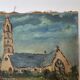 Painting - Oil on canvas Breton Village Signed Louis Hayaux (1897 - 1982)