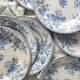 8 flat ironstone plates “Fleurette” Gien