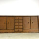 Buffet vintage en rotin et travertin, années 1960