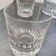 Whisky decanter and its 3 crystal glasses St Louis