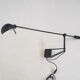 Black metal wall light, 1980