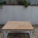 Coffee table made from a vintage farmhouse table, pearl legs.