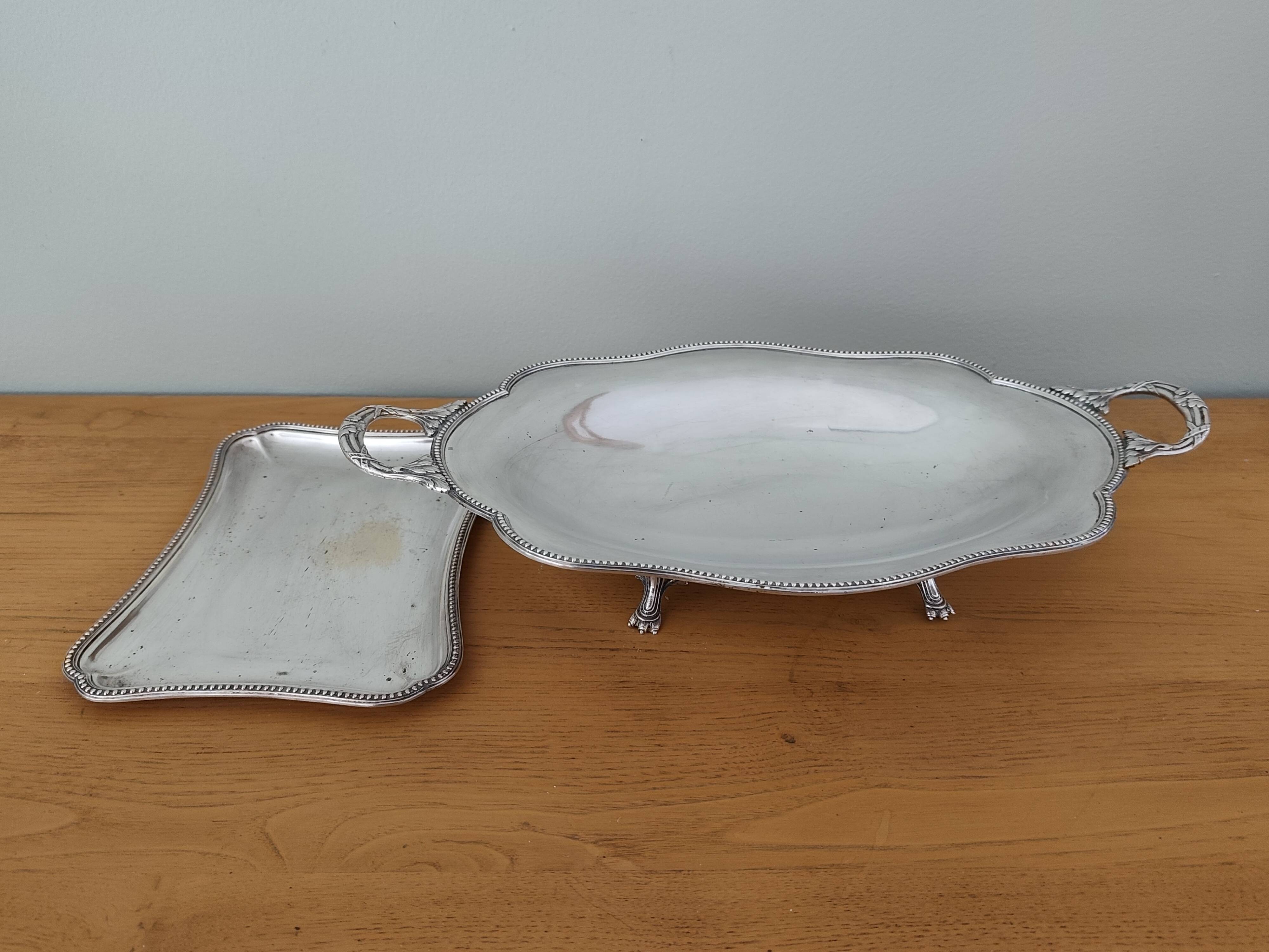 Antique silver-plated centrepiece with hallmark.